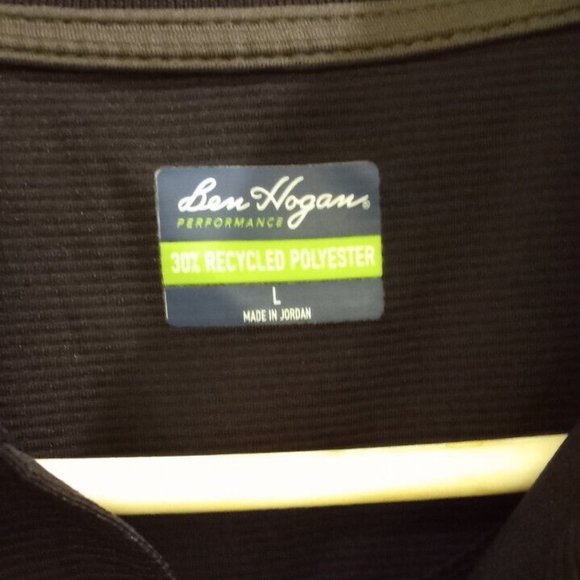 ben hogan golf polo shirt black short sleeve mens large - Picture 2 of 2